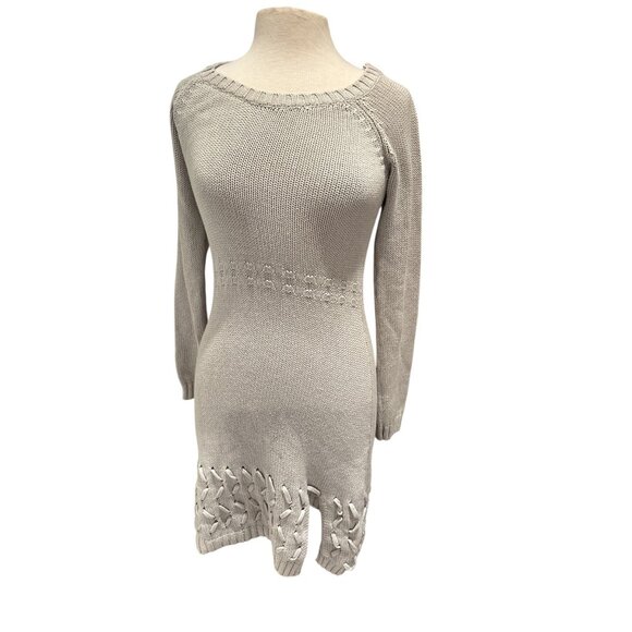 Some Days Lovin Grey Knit Sweater Dress - Picture 1 of 11
